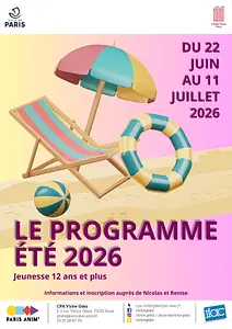 Jeunesse 12+ : programme de l'été 2026