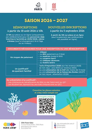 Inscriptions et Réinscriptions — saison 2026/2027