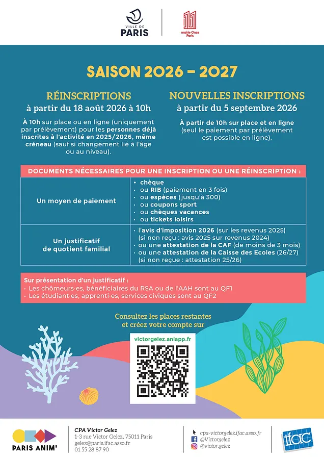 Inscriptions et Réinscriptions — saison 2026/2027